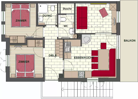 Grundriss Ferienwohnung